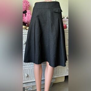 Ted Baker wool blend circle skirt in charcoal gray color TB Size 4 = US 12